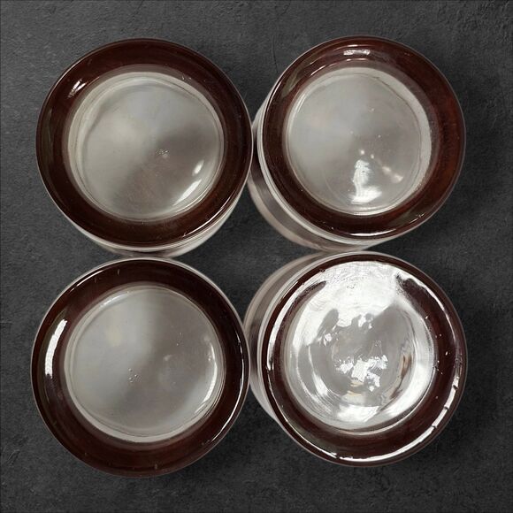 Vintage Culver Lowball Glasses Set of 4 Tortoiseshell 22K Gold Brazilian Brown - Picture 7 of 10